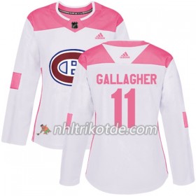 Montreal Canadiens Trikot Brendan Gallagher 11 Adidas 2017-2018 Weiß Pink Fashion Authentic - Dame